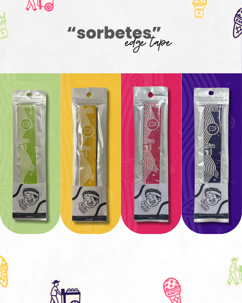 "SORBETES" Pickleball Paddle Edge Guard Tape (760x26mm - fit for 14 to 16mm paddles)